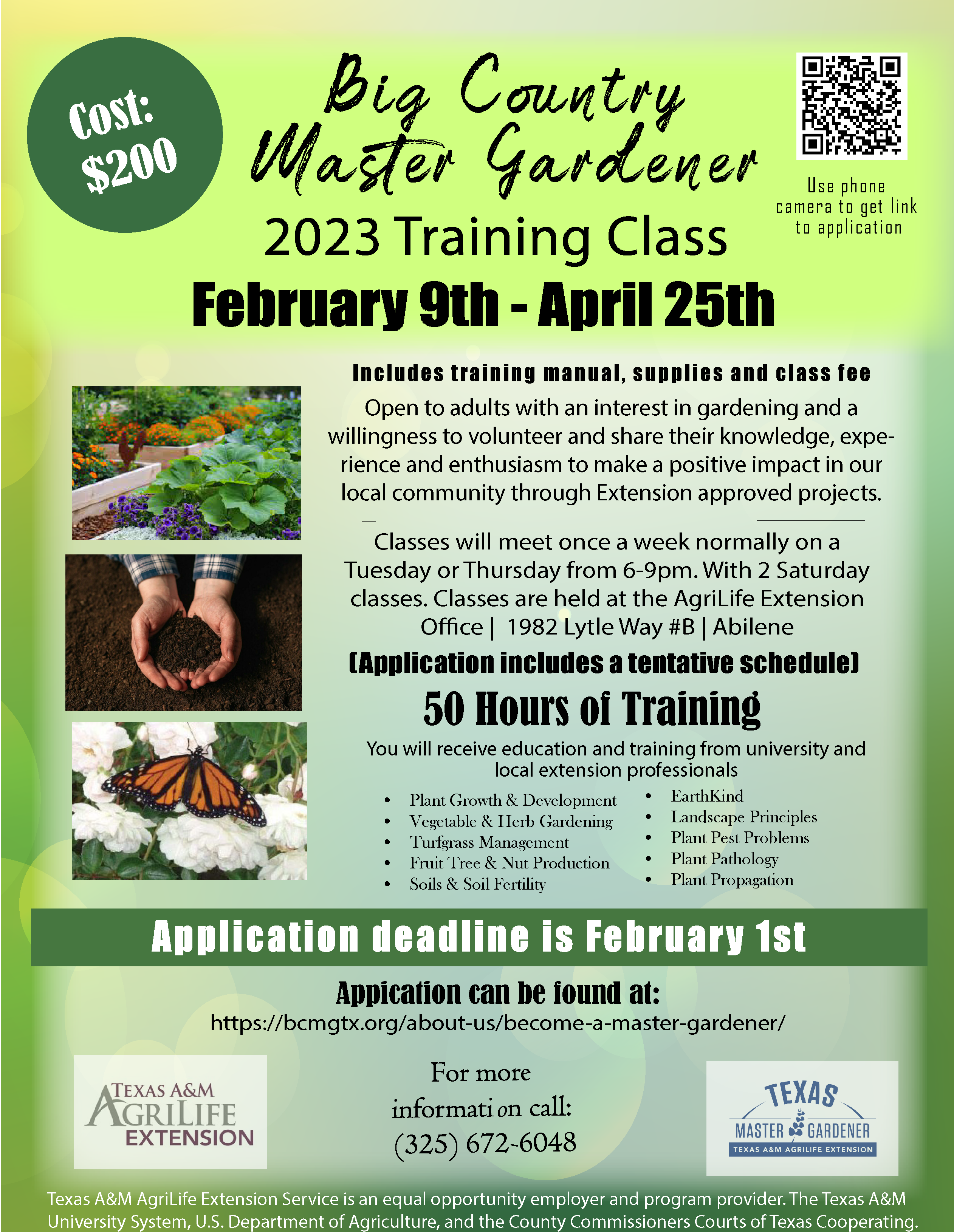 Master Gardener 2023 Training Flyer 